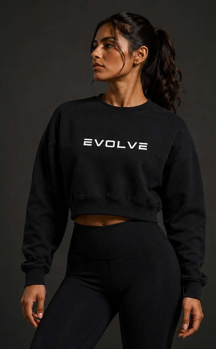 Vintage Washed Cropped Sweatshirt