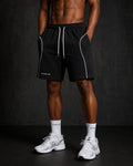 Unisex Piping Drawstring Shorts