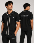 Contrast Piped Button-Up Jersey
