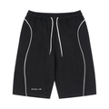 Unisex Piping Drawstring Shorts