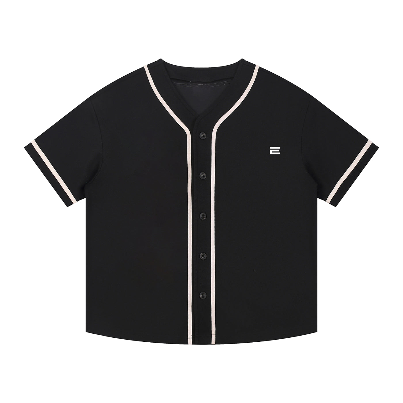Contrast Piped Button-Up Jersey